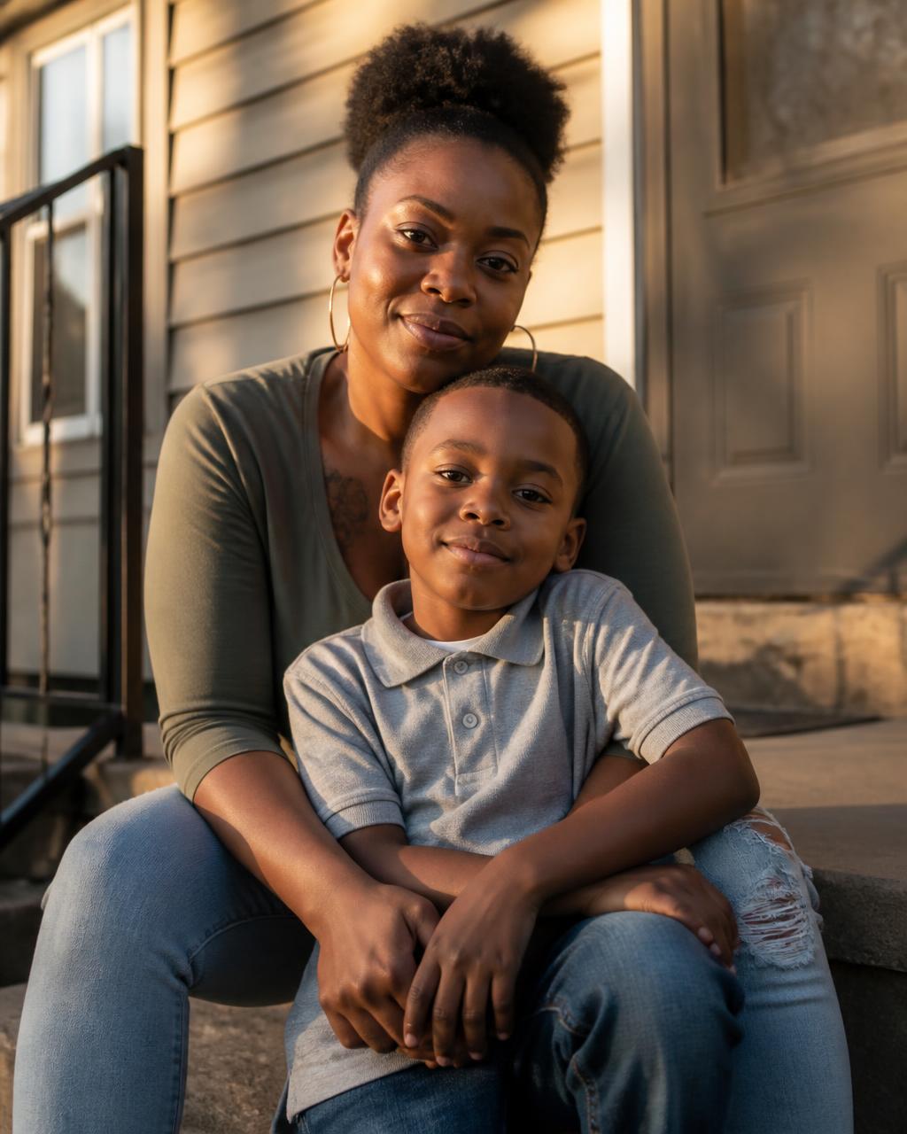 A mother and her son supported by a verified True Heart Alliance fundraiser